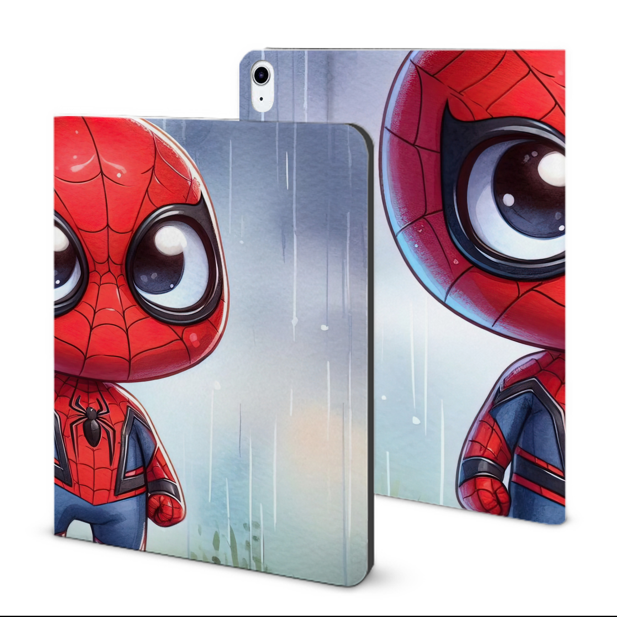 （画像用） Spider Man スパイダーマン IPad ケース ブック型 PUレザー TPU 耐衝撃 軽量 薄型 ペン収納なし 全面保護 IPad 各モデル対応